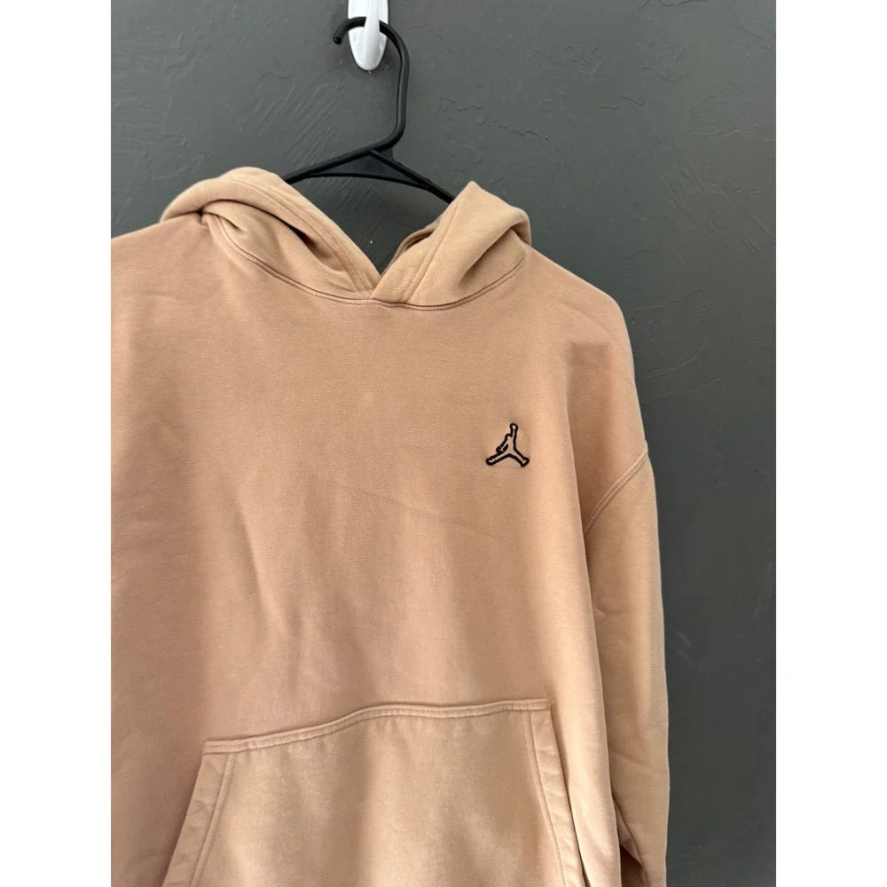 Jordan Essentials Mens Fleece‎ Pullover Hoodie Tan Beige Jumpman XL DA9818-256
